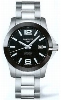 Longines Conquest Steel & Ceramic Watch L3.657.4.56.6