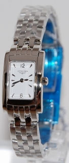 Longines White Baton Dial Ladies Watch L5.158.4.16.6