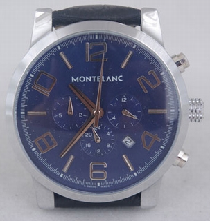 Mont Blanc Dark Blue Dial Mens Watch 7574