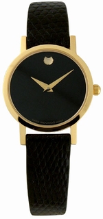 Movado Black Dial Ladies Watch 0601145