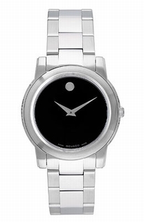 Movado Black Dial Mens Watch 0605105