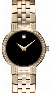 Movado Black Dial Ladies Watch 0605147