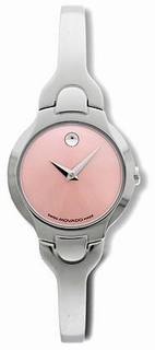 Movado Pink Mirror Dial Ladies Watch 0605284