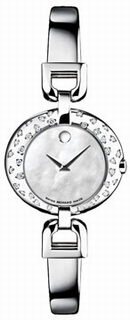 Movado White Mother-of-pearl Dial Ladies Watch 0605605