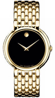 Movado Black Dial Mens Watch 0605647