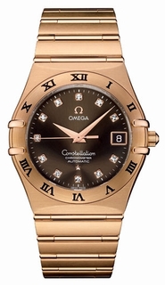 Omega Brown Diamond Dial Mens Watch 1103.60.00