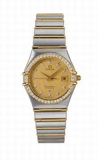 Omega Constellation Ladies Steel & Gold set with Diamonds Watch 1297.15.00