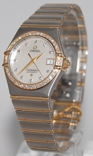 Omega Constellation Ladies Steel & Gold set with Diamonds Watch 1297.75.00