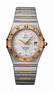 Omega Silver Diamond Dial Mens Watch 1304.35.00