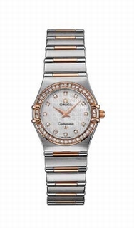 Omega Constellation Ladies Mini Steel & Rose Gold Watch 1360.75.00