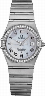 Omega White Mother of Pearl Dial Ladies Watch 1497.61.00