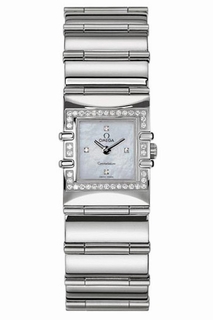 Omega Mother-of-Pearl - White with 4 diamonds Dial Watch 1528.76.00