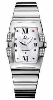 Omega Mother-of-Pearl - White with colored stones Dial Watch 1586.79.00