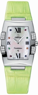 Omega White MOP Multi Coloured Gem Set Dial Watch 1886.79.35