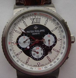 Patek Philippe Black and white Dial Mens Watch 7822