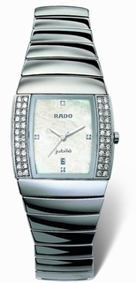 Rado 152.0577.3.090 Platinum Tone Ceramic set with Diamonds Watch