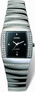 Rado 152.0577.3.171 Platinum Tone Ceramic set with Diamonds Watch