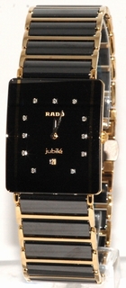 Rado Integral Black Ceramic & Gold Watch 160.0282.3.073