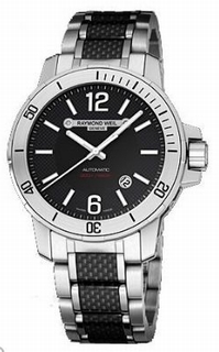 Raymond Weil Black Baton Dial Watch 3900-SCF-05207