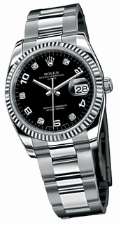 Rolex Steel & White Gold Watch 115234