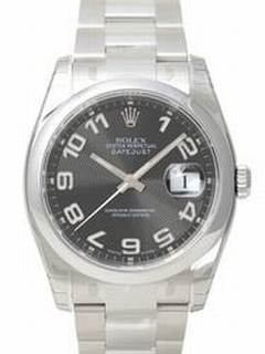 Rolex Black Concentric Arabic Dial Watch 116200