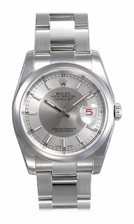 Rolex Silver and Grey Dial Watch 116200SRSO