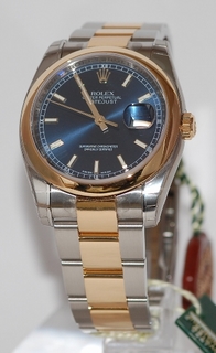 Rolex Blue Baton Dial Watch 116203