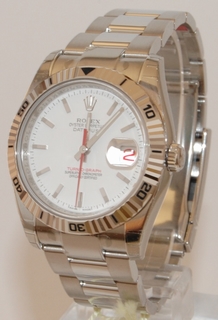 Rolex White Baton Dial Mens Watch 116264