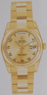 Rolex Champagne Arabic Dial Watch 118208