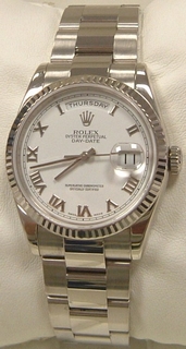 Rolex Day Date White Gold Watch 118239