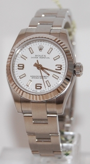 Rolex White Quarter Arabic Dial Ladies Watch 176234