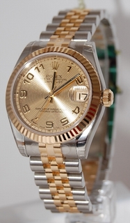 Rolex Datejust (Mid-size) Steel & Gold Watch 178273