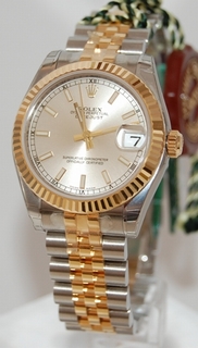 Rolex Silver Baton Dial Watch 178273