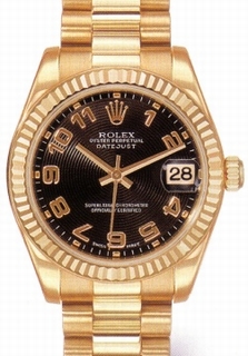 Rolex Black Concentric Arabic Dial unisex Watch 178275