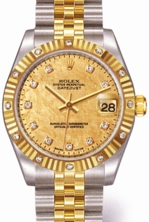 Rolex Datejust (Mid-size) Steel & Gold set with Diamonds Watch 178313