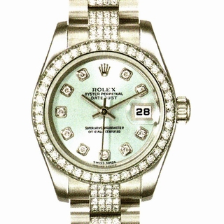 Rolex Platinum set with Diamonds Watch 179136