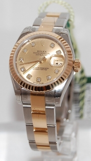 Rolex Champagne Diamond Dial Watch 179173