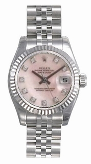 Rolex Lady Datejust Steel & White Gold Watch 179174