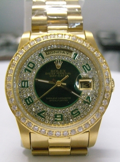 Rolex Dark Green Dial Unisex Watch 7711