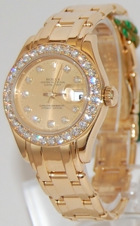 Rolex Champagne Diamond Dial Watch 80298