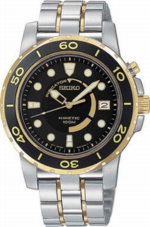 Seiko Black Dial Watch SKA382