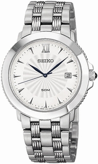 Seiko White Mother-of-pearl Dial Mens Watch SKK511