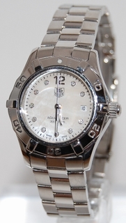 TAG Heuer White Mother of Pearl Diamond Dial Ladies Watch WAF1415.BA0813