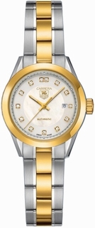 TAG Heuer White Mother of Pearl Diamond Dial Ladies Watch WV2450.BD0797