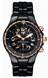 Technomarine MoonSun Ceramic Black Ceramic and Rose Gold Watch 208018