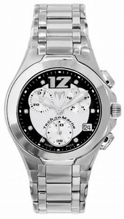 Technomarine Black & Silver Diamond Dial Watch TMNCW02M