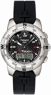 Tissot Black carbon round dial Dial Watch T33.7.898.92