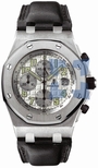 Audemars Piguet White Guilloche with Silver subdials Dial Mens Watch 26020ST.OO.D001IN.02