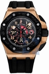 Audemars Piguet Lacquered Black with Mega-tapisserie motif Dial Mens Watch 26062OR.OO.A002CA.01