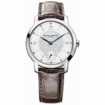 Baume & Mercier Silver Guilloche Dial Mens Watch 8735